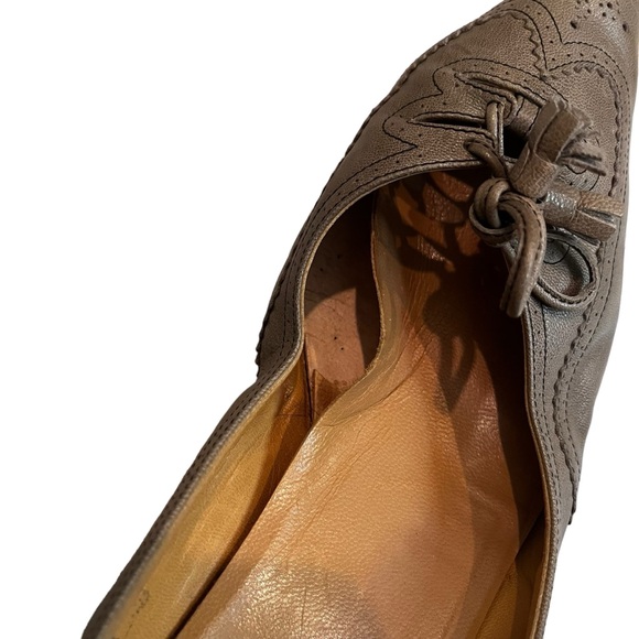 Hermes Vintage Tassel Bow Kitten Heels, Sz 40 - Picture 14 of 16